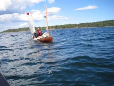 Greg and William after the capsize, Sweden