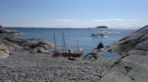 Resting after the wind died down, Baltic islands