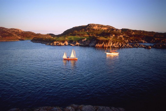 Diana and Rushton Princess near the Bull Hole anchorage, Mull