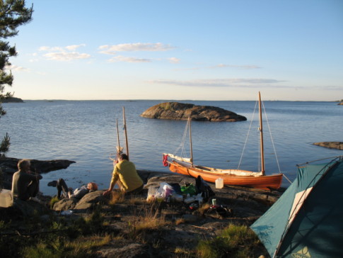 Camp prior to the crossing to Oxelosund